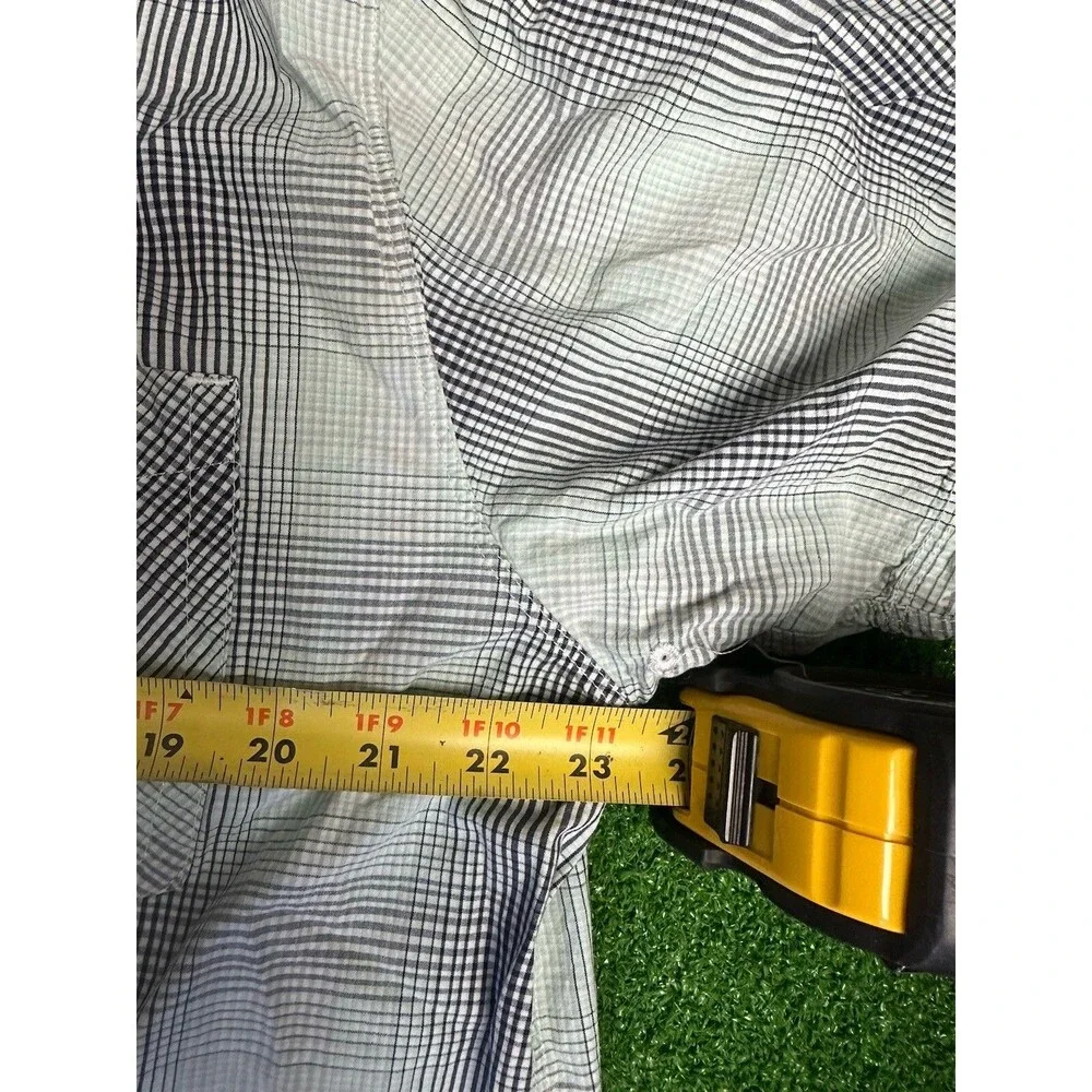 The North Face‎ Mens Button Down Shirt XL Green Plaid Short Sleeve Outdoors